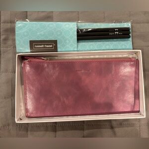 Russell+Hazel  Purple Leather Pencil Case + crystal pencils